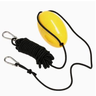 Imagem de heyous Boia de corda de nylon âncora corda marinha linha de reboque boia bola boia guia flutuante e gancho de aço inoxidável para pesca sistema de âncoras de deriva