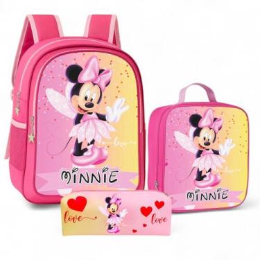 Imagem de Mochila Infantil Escolar Meninos Masculino Criança Bolsa + Estojo Gran