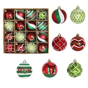 Imagem de Decorazioni dell'albero di Natale, 16 PZ Set di ornamenti Della sfera di Natale, Degli ornamenti di Natale Balls Shatterproof Hanging Ornaments Kit (Estilo -8)