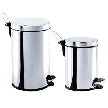 Imagem de Kit de Lixeira Inox com Pedal e Balde 12L+3L Brinox
