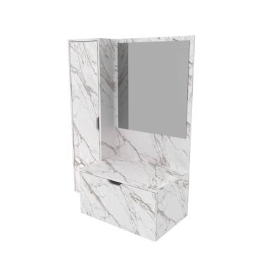 Imagem de Gabinete para Banheiro Suspenso 90cm com 2 Portas BN3604 Mármore Branco SEM CUBA