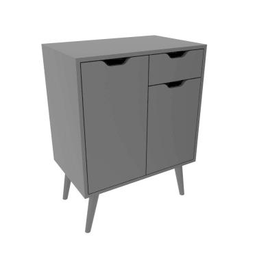 Imagem de Gabinete para Banheiro com 2 Portas e 1 Gaveta BN3637 Preto Tecnomobili SEM CUBA