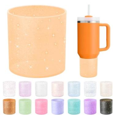 Imagem de Bota de silicone para copo Stanley Quencher de 1,2 L 40 onças laranja 