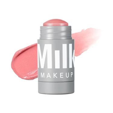 Imagem de Milk Makeup Batom + bochecha – blush creme multiuso + cor labial com manteiga de manga, óleo de abacate + óleo de damasco – hidratante, montável, de longa duração, fórmula vegana – Dash, 6 g