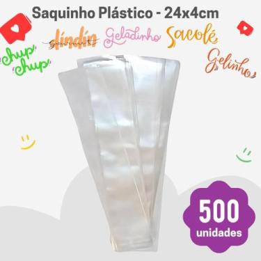 Imagem de Saquinho Para Geladinho Gourmet Gelinho 4x24cm com 500 unidades - SEM 