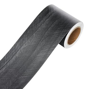 Imagem de YENHOME Moldura de espelho de banheiro de 7,5 cm x 1,5 m para descascar e colar bordas de parede de madeira preta para cozinha, quarto, quadro de avisos, acabamento de fita de grão de madeira