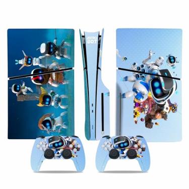 Imagem de CDCHGAM Capa decorativa personalizada compatível com console de disco fino PS5, adesivos adesivos para PS5 Slim Disc e controles PS5 - Astrobot