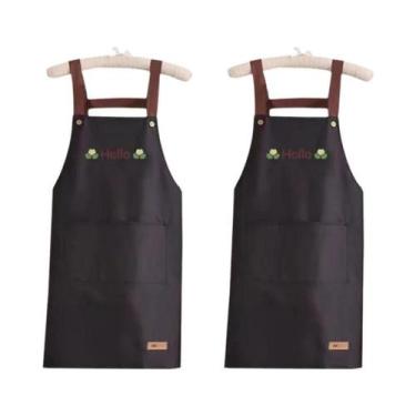 Imagem de Avental de Cozinha Impermeável Sem Mangas com Bolsos - Ideal para Chef