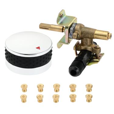 Imagem de Lemfema Kit de válvula de controle de conversão de gás natural com substituição de bocal de orifícios de gás LP para fogueira Outland Living Firebowl Mega Propano