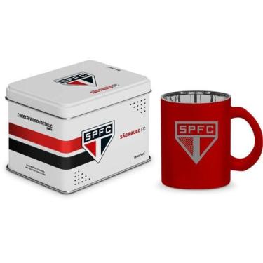 Imagem de Caneca vidro diamond metalic lata times - sao paulo - Brasfoot