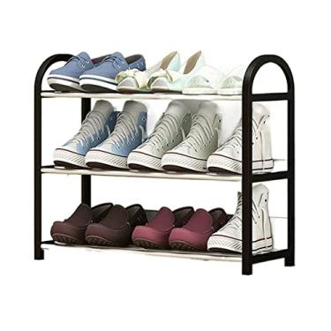 Imagem de Sapateira, sapateira, organizador de entrada, guarda-roupa, sem metal, suporte para sapatos, rack de armazenamento, suporte de sapatos de 3/4/5 níveis, organizador de sapatos preto (cor: A, tamanho