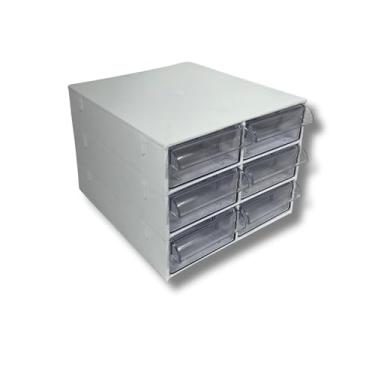Imagem de Gaveteiro Organizador Branco com 06 Gavetas Multiuso para Escritório, Ferramentas, Maquiagem e Papelaria – MAGUS CG306