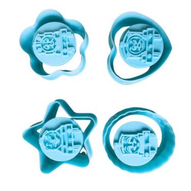 Imagem de Cortadores de Biscoitos e Massas Kit/4 Unidades Thomas o Trem - Genéri