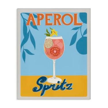 Imagem de Stupell Industries Tropical Aperol Spritz Canvas Wall Art Design por Jo Reid, 40 x 50 cm
