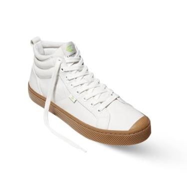 Imagem de Cariuma OCA Tênis de lona High Gum, sapatos confortáveis para homens, leves e sustentáveis, calçados casuais versáteis com palmilhas 100% veganas, borracha, Off-white, 45 BR