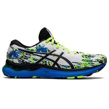 Imagem de ASICS Men's Gel-Nimbus 24 Running Shoes, 9.5, White/Black