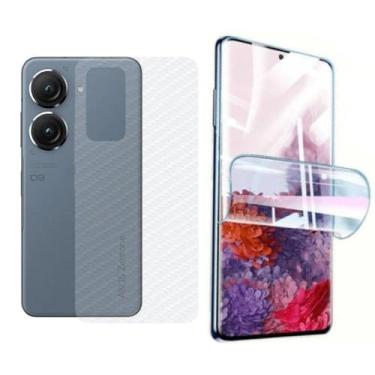 Imagem de Virtual Multi - Película Hidrogel + Adesivo Fibra de Carbono para Asus Zenfone 9 - Transparente