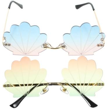 Imagem de Baluue Óculos De Sol Sem Aro Em Formato De Concha Óculos De Sol Da Moda Sem Armação Leves Mulheres E Homens Óculos Atividades Ao Ar Livre No Verão