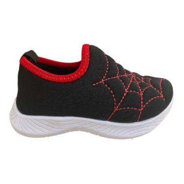 Imagem de Tenis Infantil Menino Menina Teia Calce Fácil Leve Passeio Volta as Aulas Caminhada Dia a Dia (preto, BR, Criança de 4 a 8 anos, Numérico, 24)