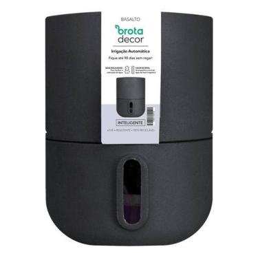 Imagem de Vaso De Planta Autoirrigável Polietileno Decorativo 28x35cm - Basalto 