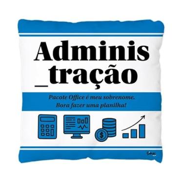 Imagem de Almofada Quadrada Profissões - Administração, Retangular, Antialérgica, Preenchimento de Algodão