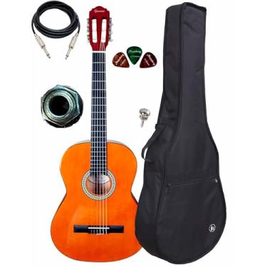 Imagem de Violão Elétrico Giannini Canhoto N14 + Capa Reforçada (NATURAL)