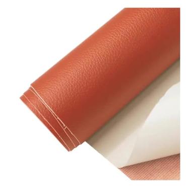 Imagem de Couro autoadesivo Remendo Autoadesivo Para Reparo De Couro, Kit De Reparo De Sofá De Couro, Tecido De Couro Vinílico À Prova D'água Para Reparo De Móveis(Orange)