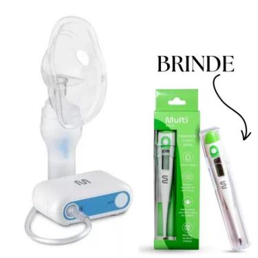 Imagem de Inalador Nebulizador Eletrico Usb Silencioso - Multilaser + Termômetro