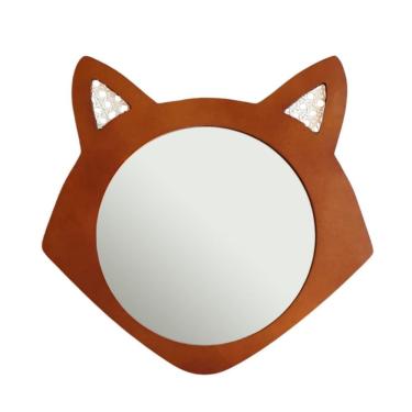 Imagem de Espelho Decorativo Infantil 43x44cm Raposa Freijó