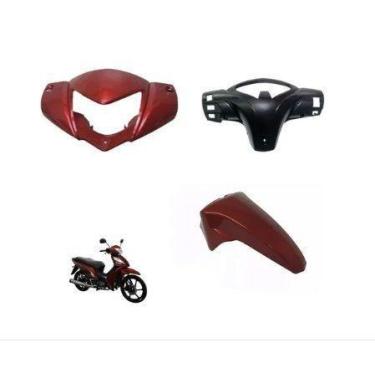 Imagem de Kit Carenagem Farol Paralama E Tampa Painel Jet 50 E Jet 125 - Vermelh