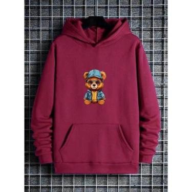 Imagem de Moletom Canguru Unissex Masculino e Feminino Flanelado Blusa de Frio  