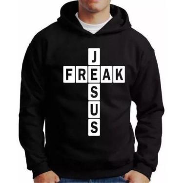 Imagem de Moletom Agasalho Freak Jesus Gospel Religioso Blusa De Frio - Core Bas