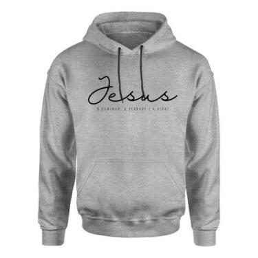 Imagem de Casaco Gospel Moletom Blusa De Frio Deus Jesus Cristo Igreja - Core Ba