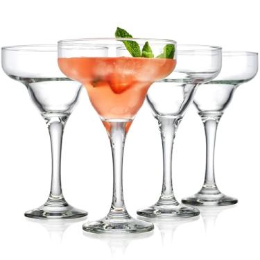 Imagem de Glaver's Conjunto de 4 copos de maragrita, copos de bar de 295 ml para coquetéis, martini, margarita, sobremesa e uso diário copos de martini clássicos cristalinos, podem ser lavados na lava-louças.