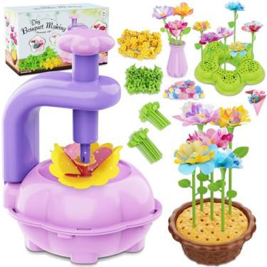 Imagem de Zappyway Buquês de flores de tecido para crianças – Artesanato criativo DIY para meninas de 4 a 12 anos, brinquedo floral exclusivo, conjunto educativo inspirador de artes e artesanato, perfeito para