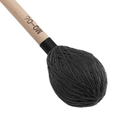 Imagem de 1 par de malhos de marimba com cabeça de fio duro médio com alças de maple malhos de vibrofone de percussão baquetas de tambor de fio MQ-06 (preto)
