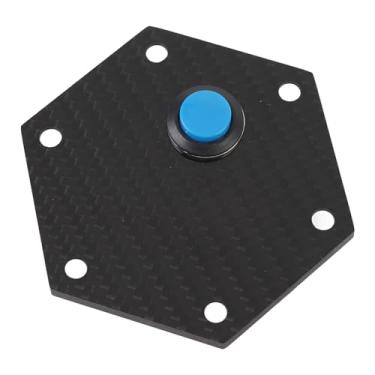 Imagem de Zhjvihx Campa de Tampa de Buzina do Volante do Volante de Fibra de Carbono de 6 Orifícios, Adiciona Ajuste Estético para 6 Parafusos de Rodas de Direção, a Tampa Central de Volante (azul)