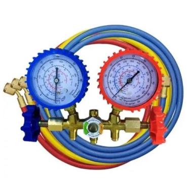 Imagem de Manifold Com Mangueira e Visor Vulkan Gás R12 - R22 - R134a - R404a Vl