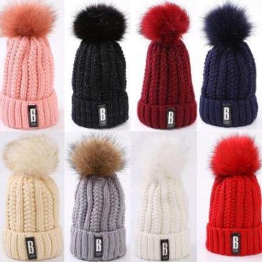 Imagem de Kit 3 Touca Gorro De Inverno Unissex Com Pompom Forrado Lã Confortável