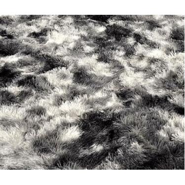 Imagem de Tapete Sala 1,00 X 1,50 Peludo Shaggy Macio Quarto Felpudo(Cinza mesclado)