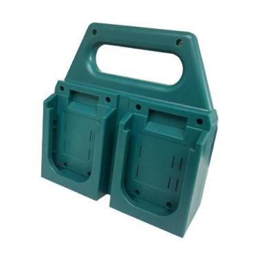 Imagem de Milageto Suporte de bateria para 18 V, acessórios para área de trabalho, organizador portátil, suporte de bateria leve, portátil, 4 Vagas