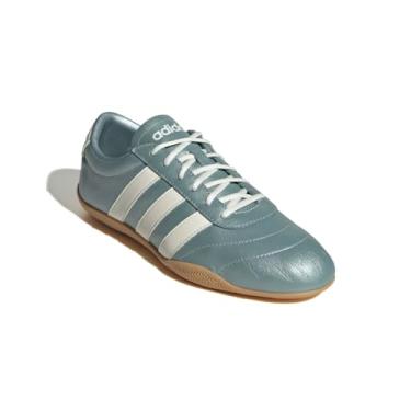 Imagem de adidas Tênis feminino Grand Court Lo, Cinza mágico metálico/branco/chiclete, 37