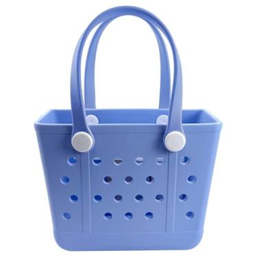 Imagem de Addoklm Bolsa de praia de borracha leve X grande para impermeável, bolsa aberta durável para barco, piscina, esportes, academia, Lago azul, Small