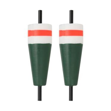 Imagem de YELARXI Boias de pesca, boias de 10 cm, boias deslizantes, rolhas flutuantes, boias pesadas, equipamento de pesca para água salgada e água doce (pacote com 2, verde)