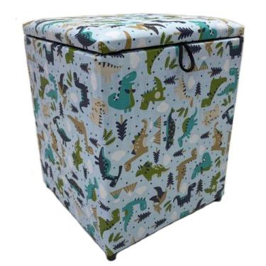 Imagem de Puff BAÚ Banqueta Cubo material sintético Quadrado Decorativo - Pratik
