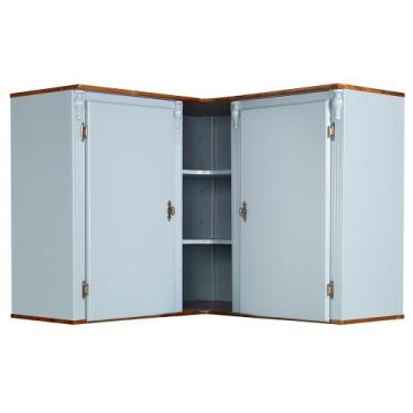 Imagem de Armário de Cozinha Aéreo de Canto Copenhagen de Madeira com 2 Portas -