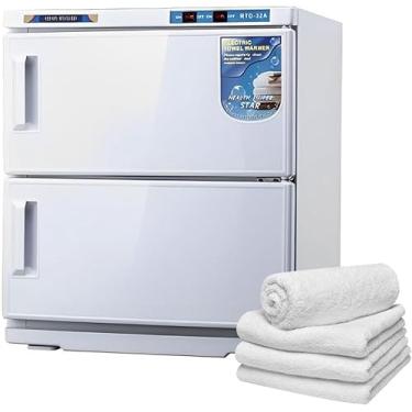 Imagem de Aquecedor De Toalhas Quentes, Armário De Desinfecção De Aquecimento Uv Com Bandeja De Gotejamento De Água Removível E Pés Antiderrapantes, Aquecedor De Toalhas De Grande, Black, 50L