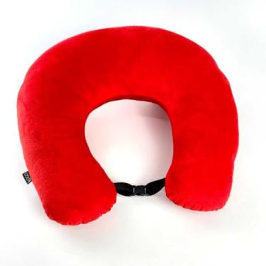 Imagem de Almofada de Pescoço Para Viagem Portátil Confortável Premium (Vermelho)