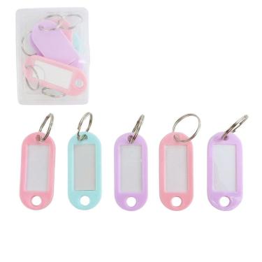 Imagem de Chaveiro de Plástico 5 Peças com Identificação - Tudo em Caixa