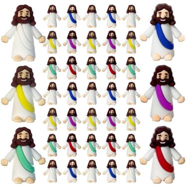 Imagem de Conjunto de 30 bonecos de ação AKFAHOIF Mini Jesus para a Páscoa